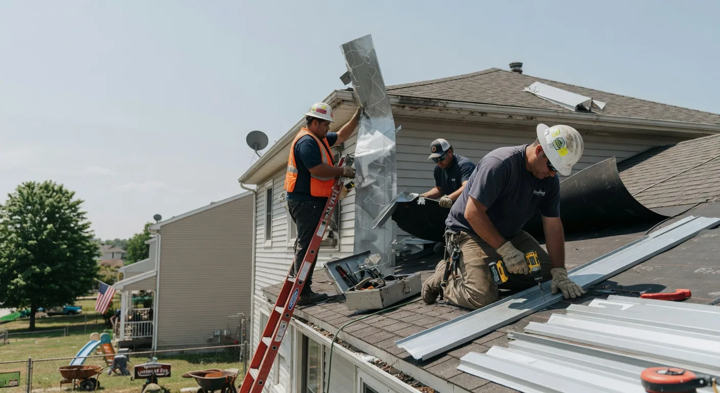 Storm Damage Metal Roof Repair in South Wellfleet, MA